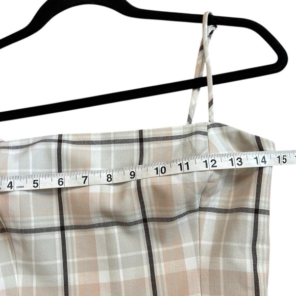 Aritzia Wilfred Modern Mini Dress- Neutral Plaid Mini Dress- Size 0 - Picture 10 of 13